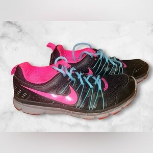 Nike Flex Trail 2 Women’s Black Pink Blue Gray Running Shoes Sz 8 #616681-001